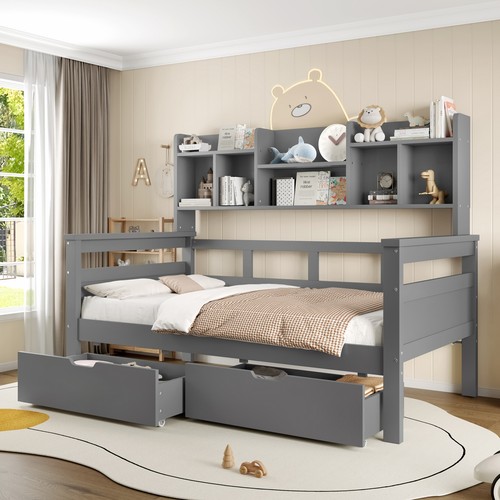 Platform bed with drawers - bed,