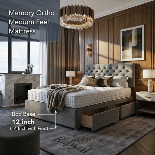 Luxury memory divan bed set - divan,