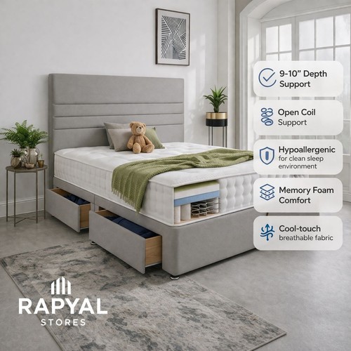Luxury divan bed set with - luxury,