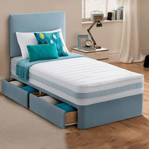 Single plush divan bed set - divan,