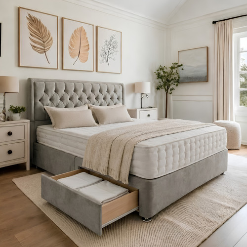 Plush divan bed set - set, with