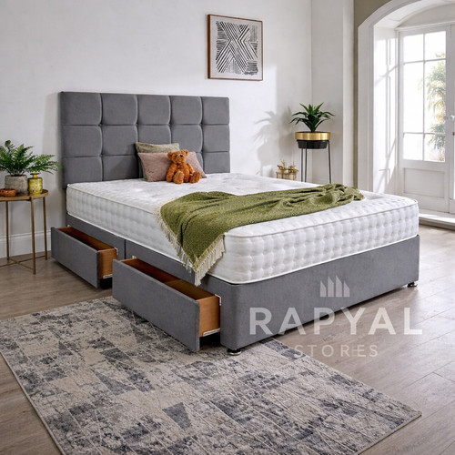Plush divan bed set - bed,