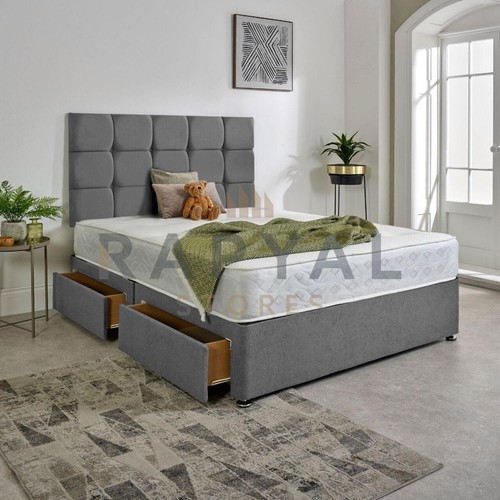 Luxury fabric divan bed set - fabric,