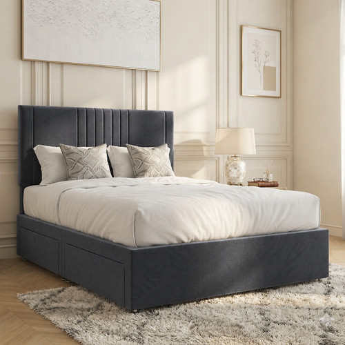 Plush divan base bed set - base,