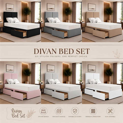 3ft single divan bed soft - single,