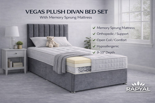 Single divan bed set 3ft - divan,