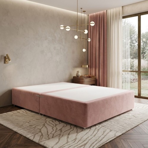 Luxury plush velvet divan bed - plush,