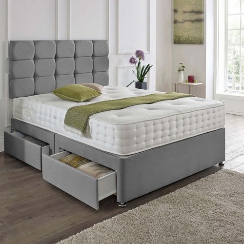 Luxury divan bed set plush - set,