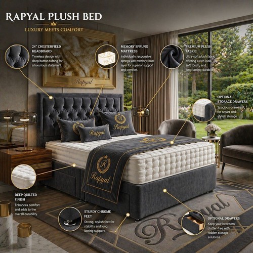 Luxury divan bed set with - bed,