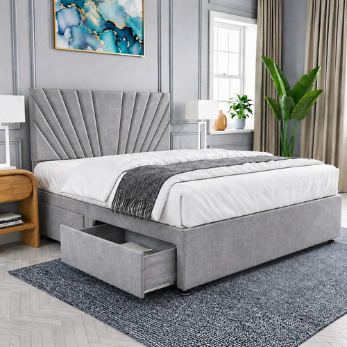 Plush divan bed - bed, set