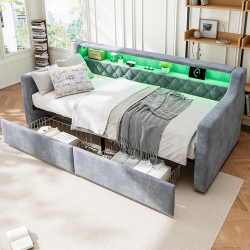 Upholstered bed 3ft - bed,